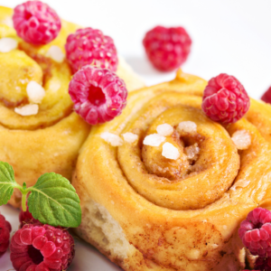 6 Raspberry Ricotta Brioche Rolls